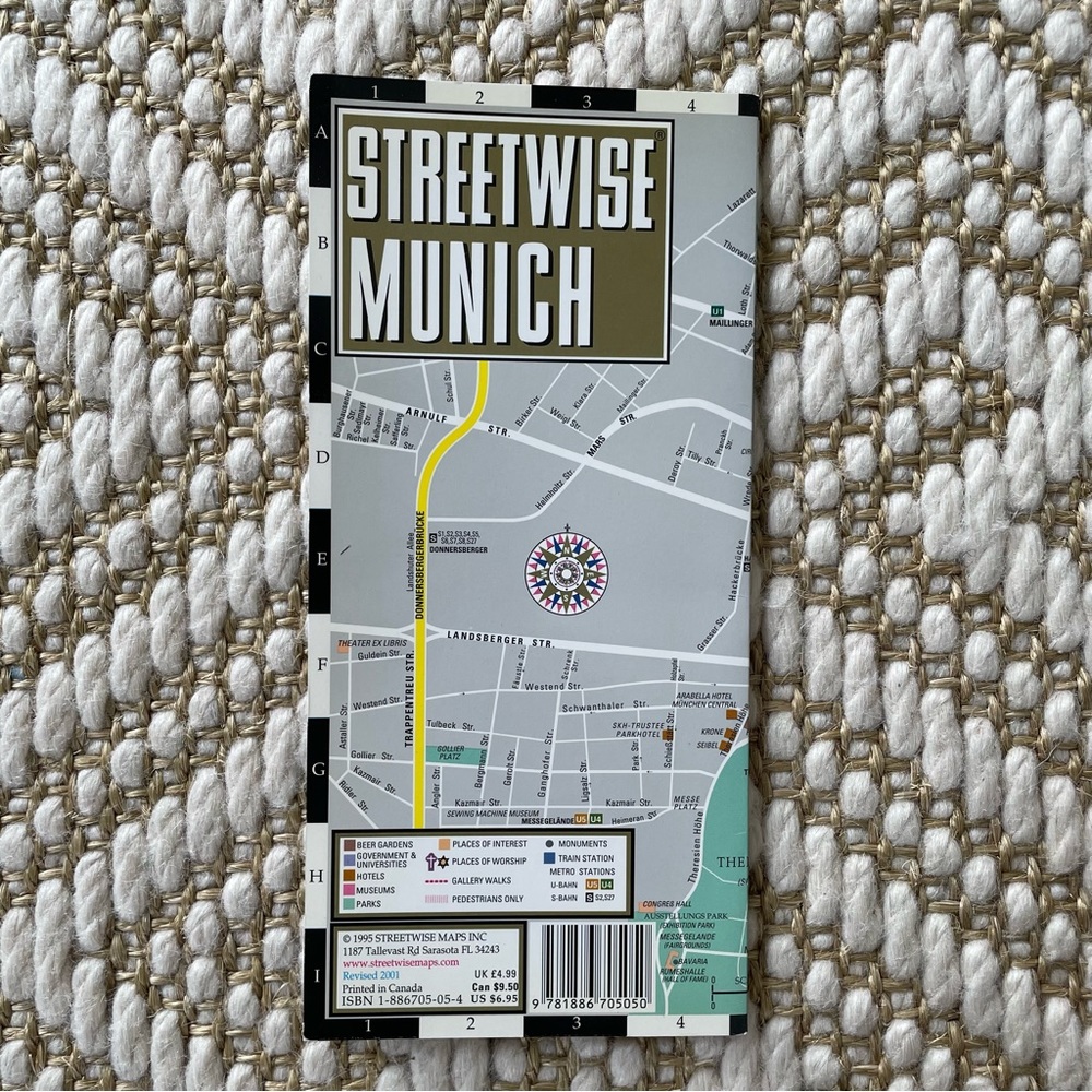 Streetwise Munich Street Map City Folded Laminated Germany